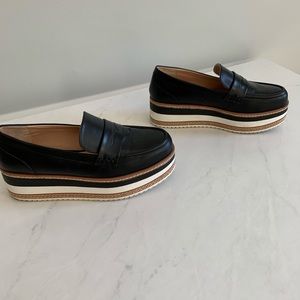 ASOS Pull & Bear Striped Chunky Platform Loafer